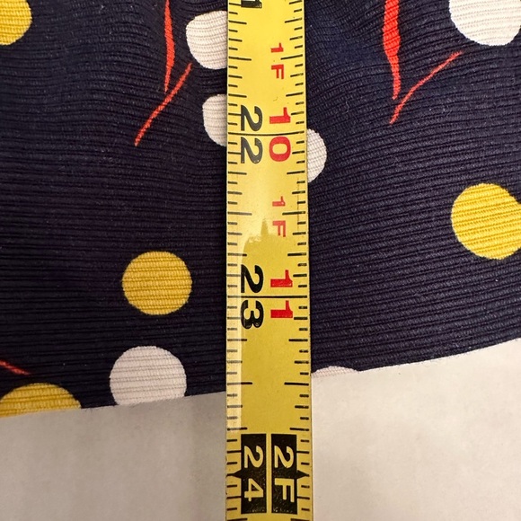 Boden Navy Polka Dot V-neck Peplum Sleeveless Top Size 2 Zip Back Lined - Picture 10 of 10